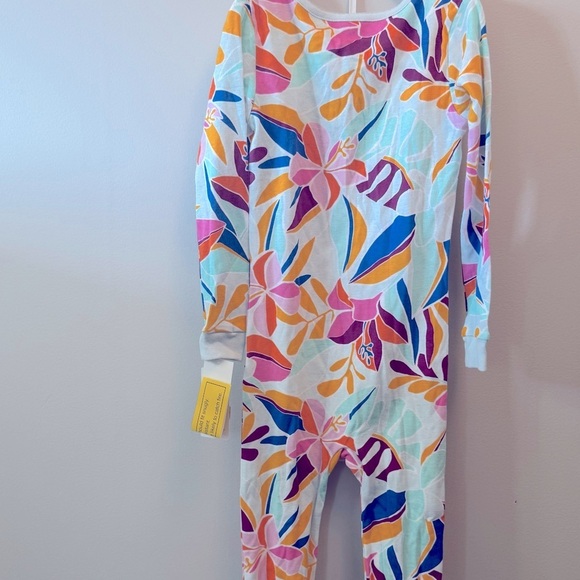 Carter's Long Sleeve Floral Footed Pajamas with Zipper, Non Slip 5t - Picture 5 of 8
